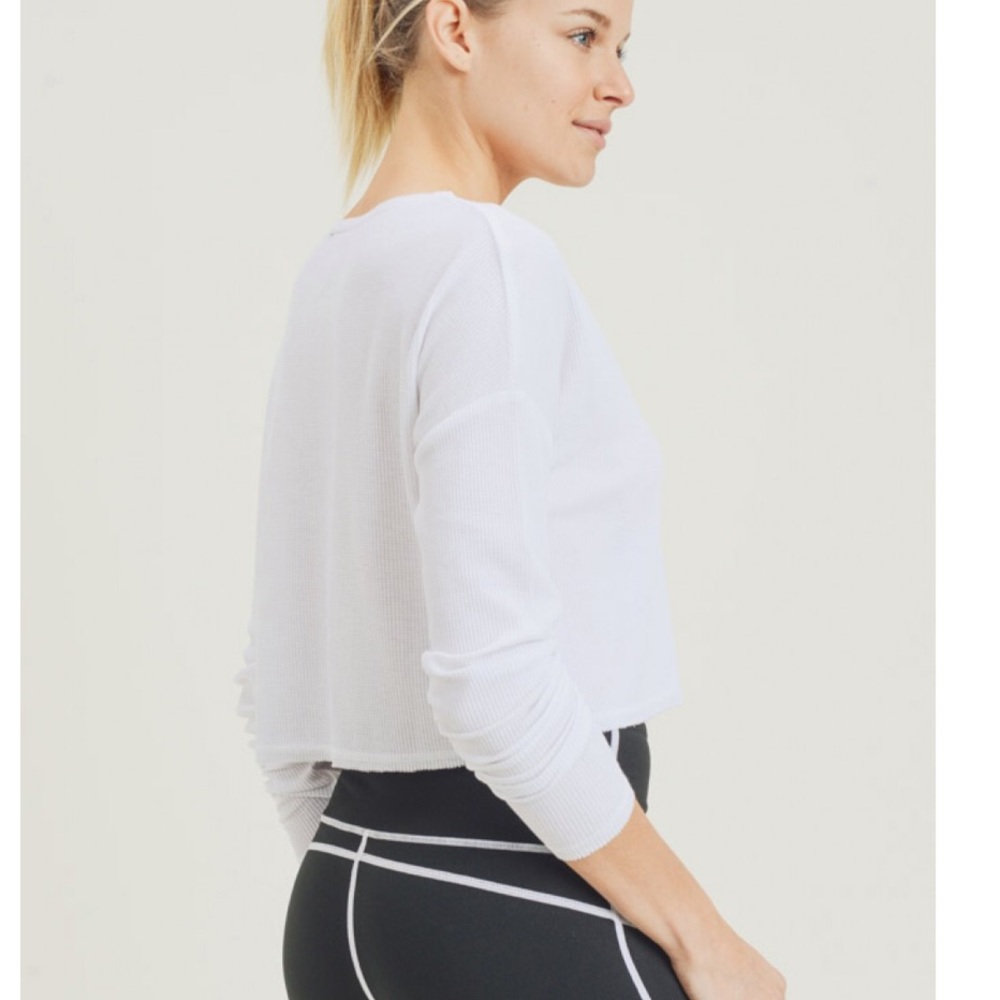 🆕 CAMI LINEN CROP TOP LS IN IVORY - Picture 9 of 10